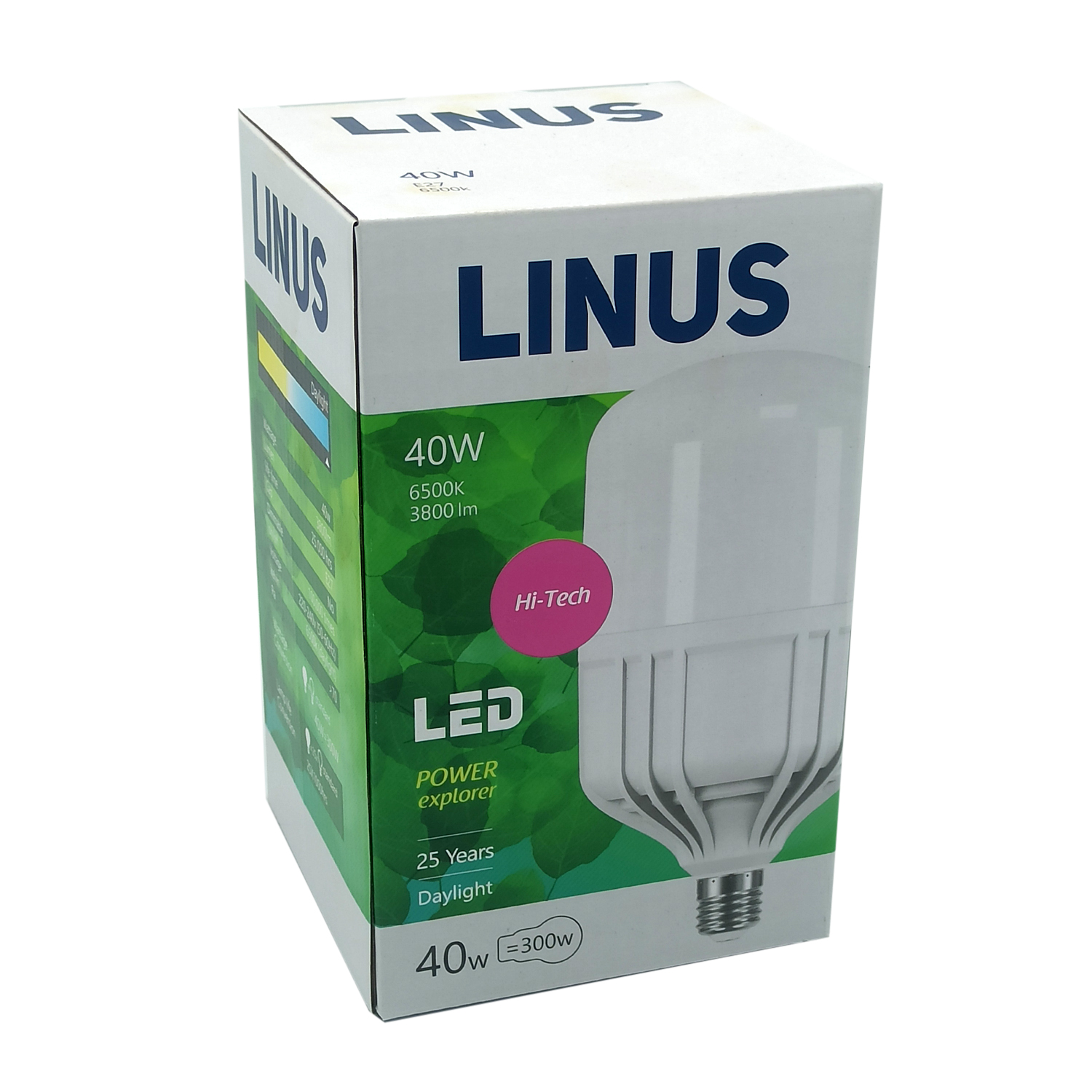 ნათურა სტანდარტული LINUS Lin32-9505 LED 40W E27 6500K — ნათურა და ვაზნა